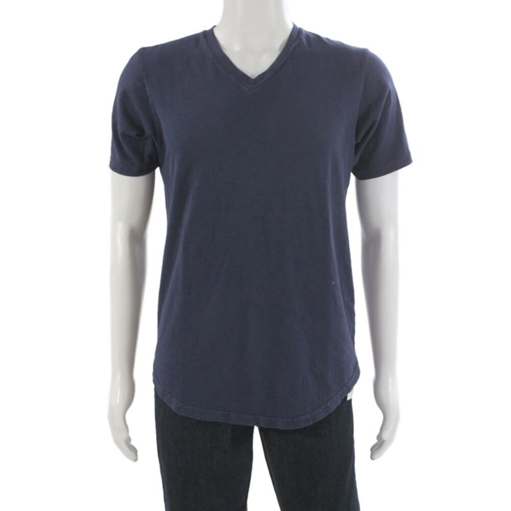 Goodlife Men's Basic V-Neck Cotton T-Shirt Blue Size M